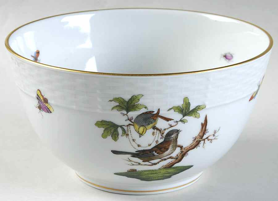 Rothschild Bird (RO) 6" Round Vegetable Bowl by Herend-1