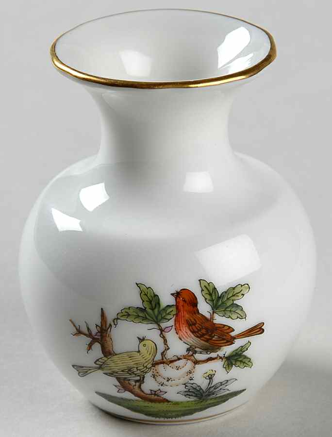 Rothschild Bird (RO) 2" Mini Bud Vase by Herend-1