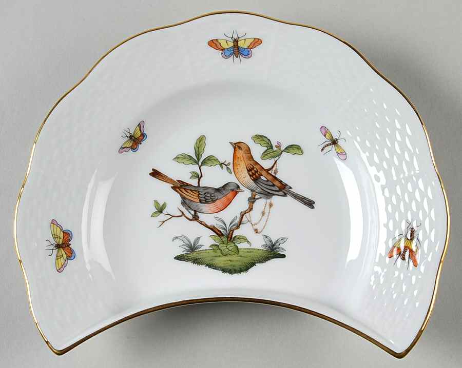Rothschild Bird (RO) Crescent Salad Plate by Herend-1