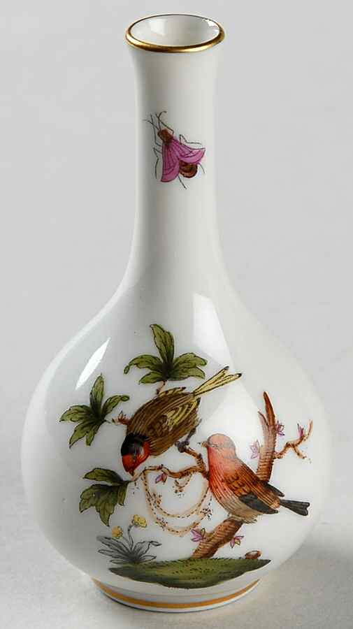 Rothschild Bird (RO) 3" Mini Bud Vase by Herend-1