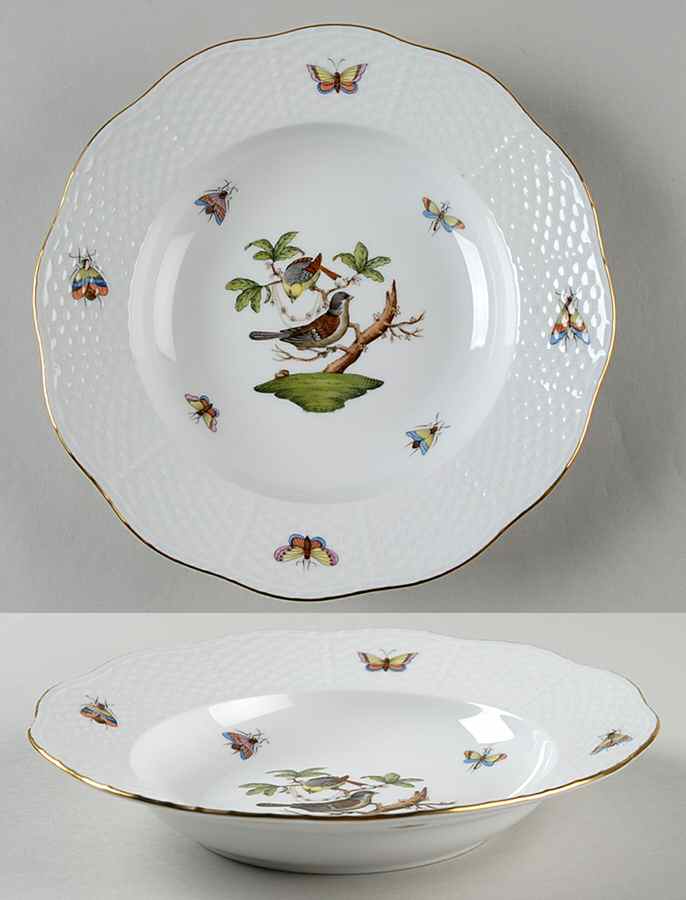 Rothschild Bird (RO) Rim Soup Bowl by Herend-1