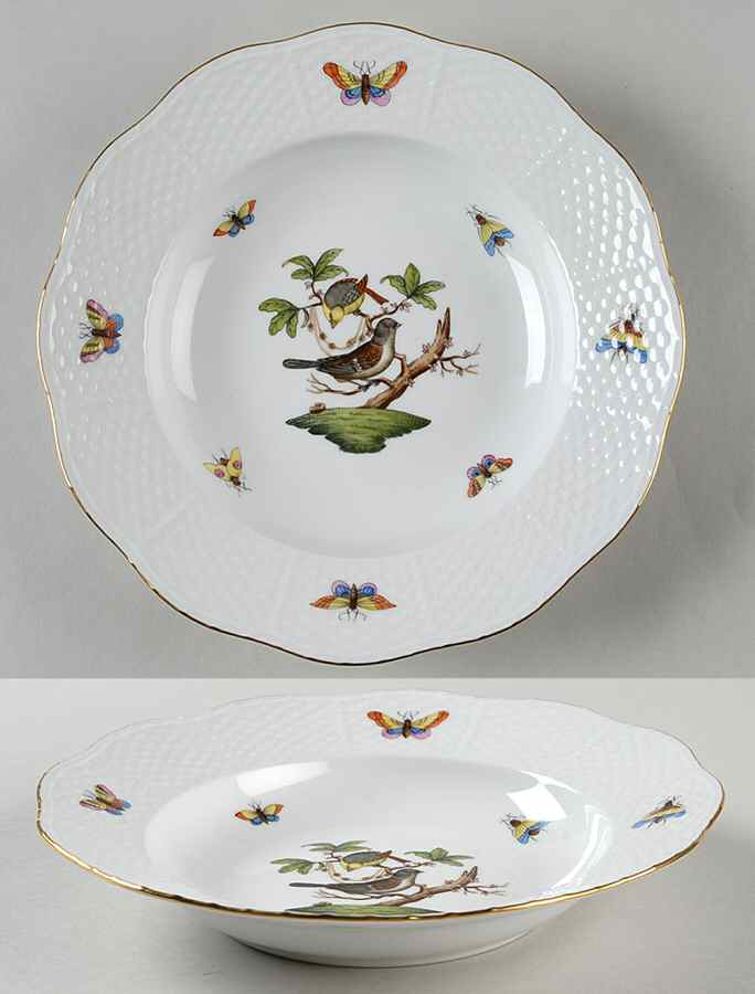 Rothschild Bird (RO) Rim Soup Bowl by Herend-1