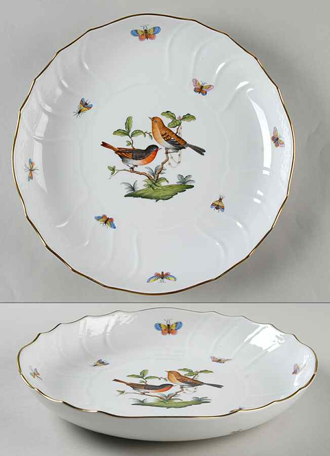 Rothschild Bird (RO) 10" Round Vegetable Bowl by Herend-1