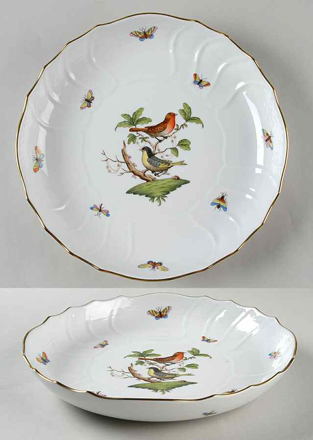 Rothschild Bird (RO) 10" Round Vegetable Bowl by Herend-1
