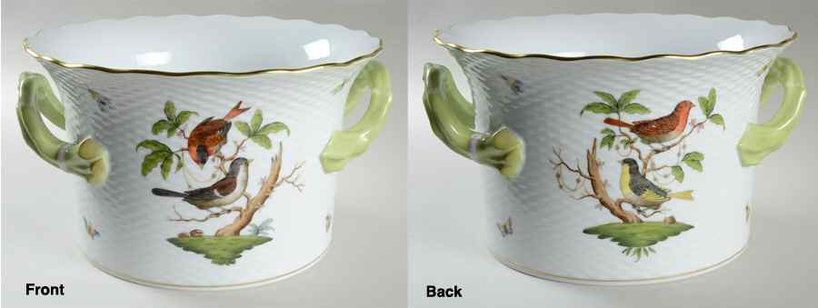 Rothschild Bird (RO) 6" Handled Cachepot by Herend-1