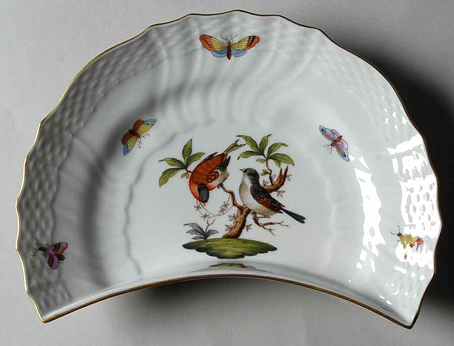 Rothschild Bird (RO) Crescent Salad Plate by Herend-1