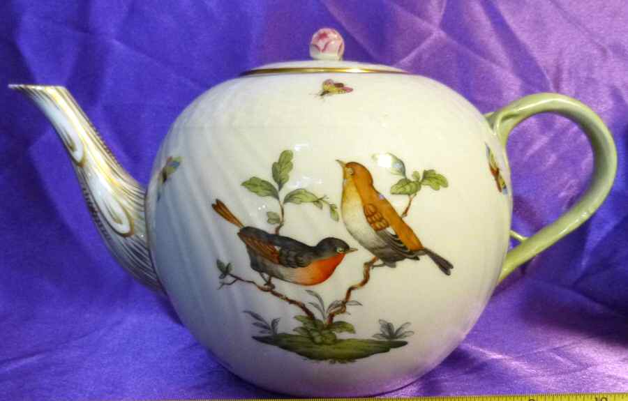 Rothschild Bird (RO) Teapot & Lid by Herend-1