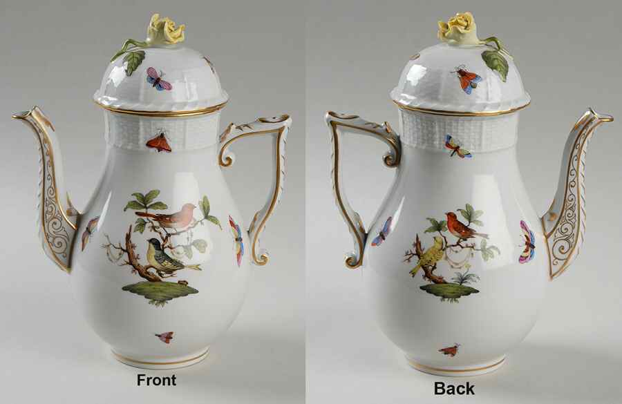 Rothschild Bird (RO) Small Coffee Pot & Lid by Herend-1