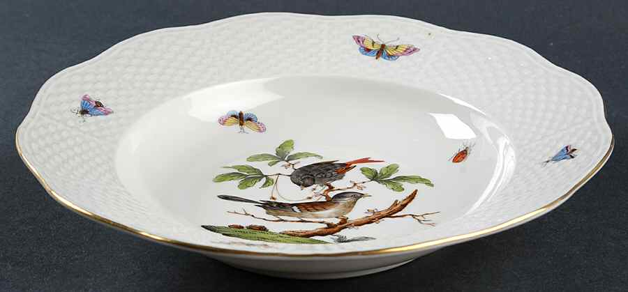Rothschild Bird (RO) Rim Soup Bowl by Herend-1