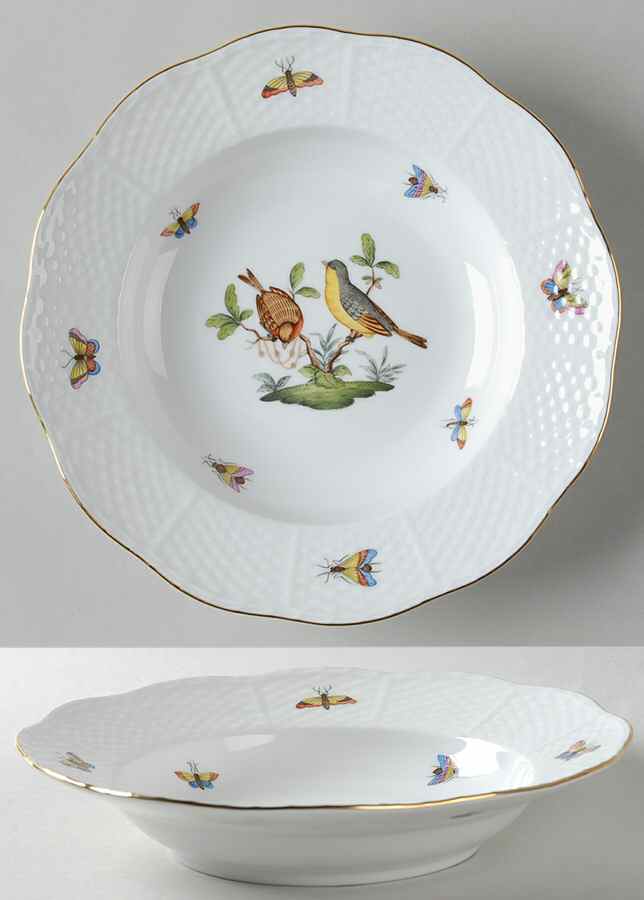 Rothschild Bird (RO) Rim Soup Bowl by Herend-1