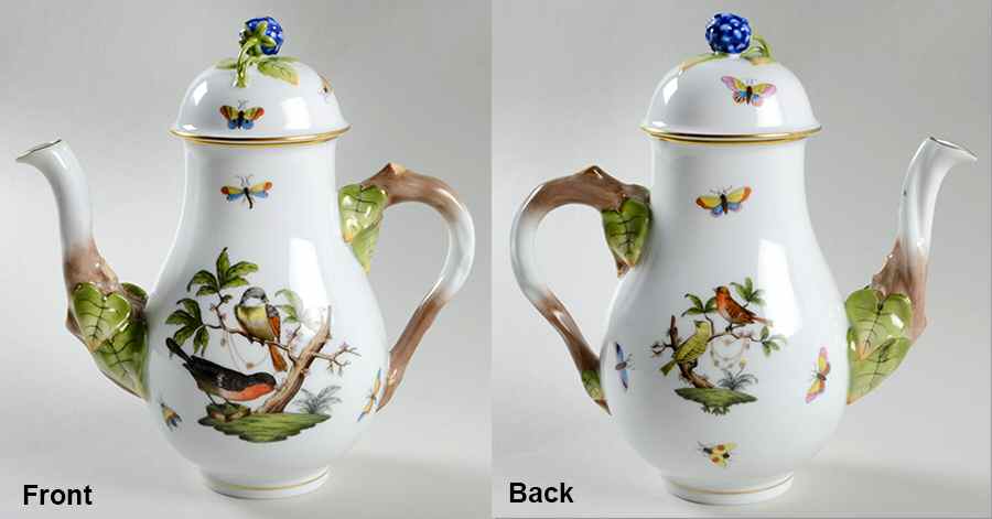 Rothschild Bird (RO) Small Coffee Pot & Lid by Herend-1