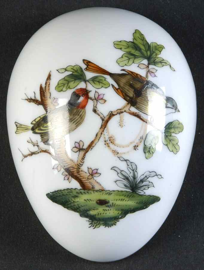 Rothschild Bird (RO) Lid for 2" Egg Box by Herend-1
