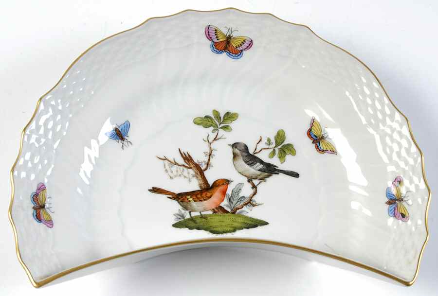 Rothschild Bird (RO) Crescent Salad Plate by Herend-1