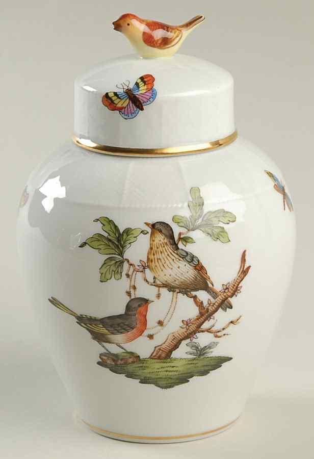 Rothschild Bird (RO) Tea Caddy & Lid by Herend-1