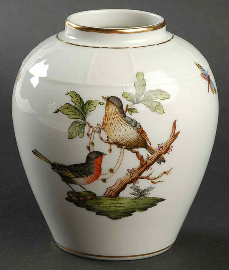 Rothschild Bird (RO) Tea Caddy No Lid by Herend-1