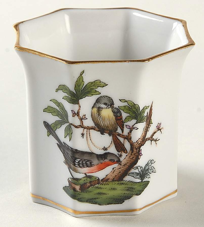 Rothschild Bird (RO) Octagonal Cigarette Holder by Herend-1