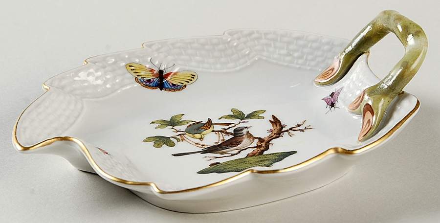 Rothschild Bird (RO) 5" Leaf Dish by Herend-1
