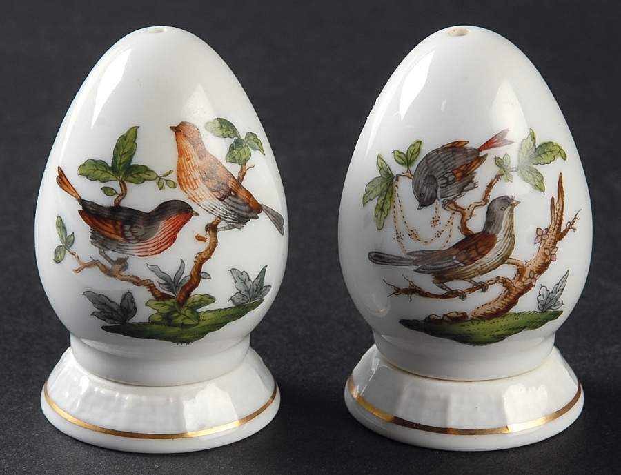 Rothschild Bird (RO) Salt & Pepper Set with Ceramic Stoppers by Herend-1
