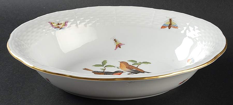 Rothschild Bird (RO) 10" Oval Vegetable Bowl by Herend-1