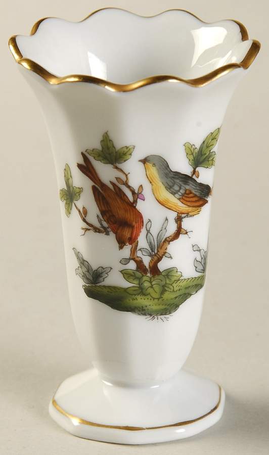 Rothschild Bird (RO) 2" Bud Vase by Herend-1