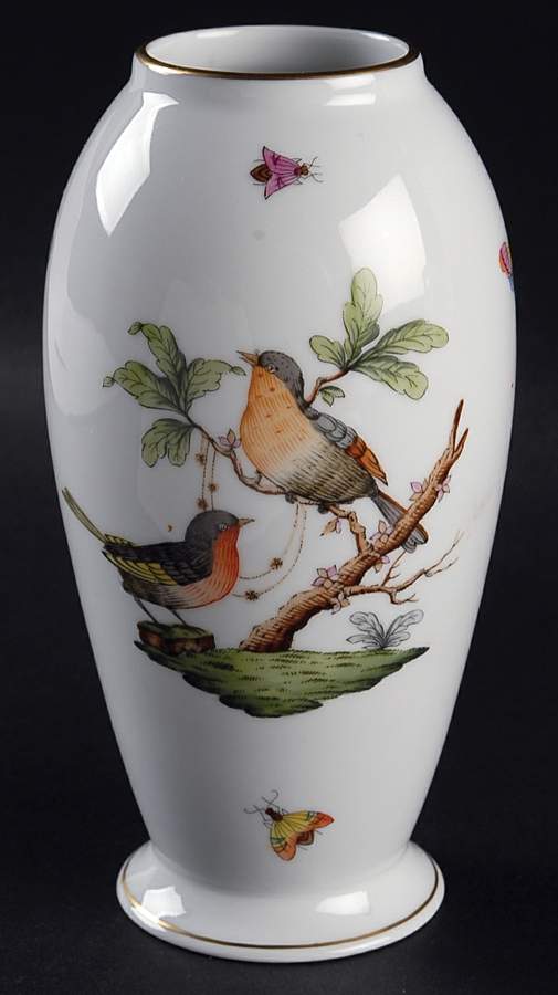 Rothschild Bird (RO) 7" Vase by Herend-1