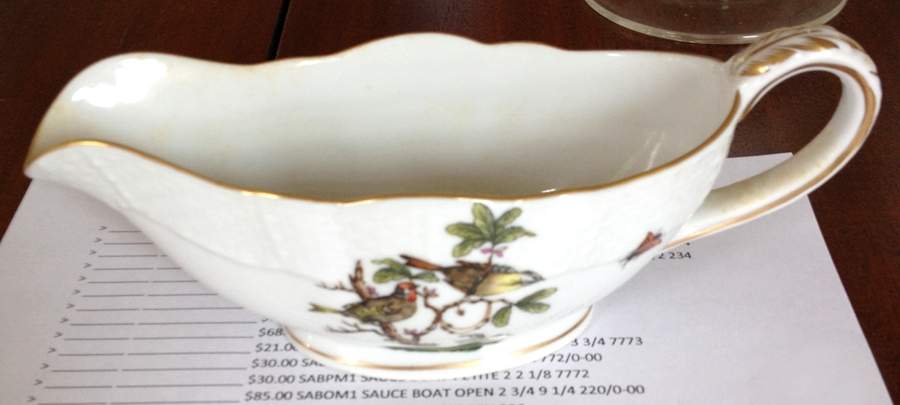 Rothschild Bird (RO) Open Sauce Boat by Herend-1