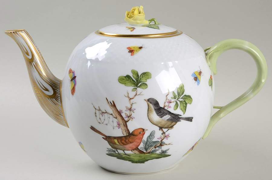 Rothschild Bird (RO) Teapot & Lid by Herend-1