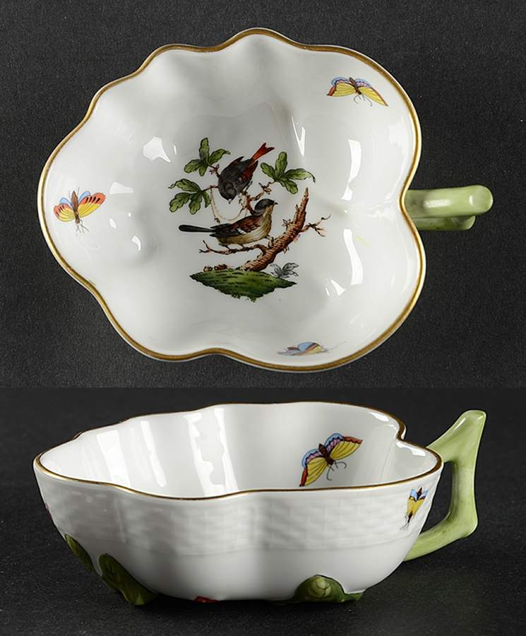 Rothschild Bird (RO) 5" Leaf Dish by Herend-1