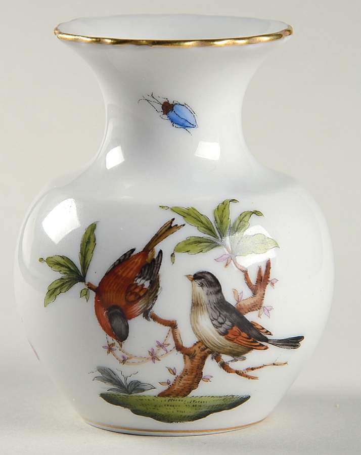 Rothschild Bird (RO) 2" Mini Bud Vase by Herend-1