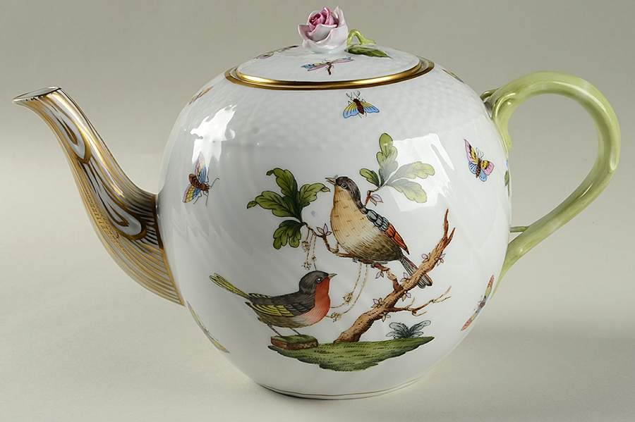 Rothschild Bird (RO) Teapot & Lid by Herend-1