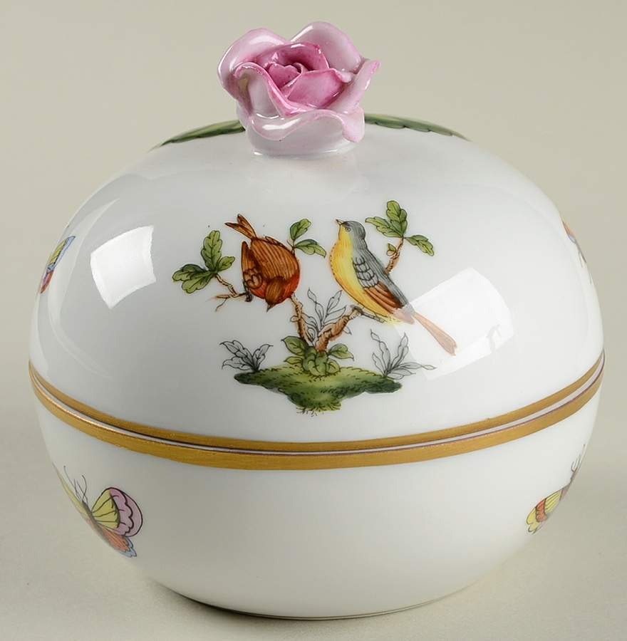 Rothschild Bird (RO) 3" Round Box & Lid by Herend-1
