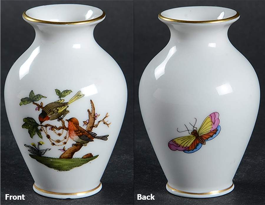 Rothschild Bird (RO) 2" Mini Bud Vase by Herend-1