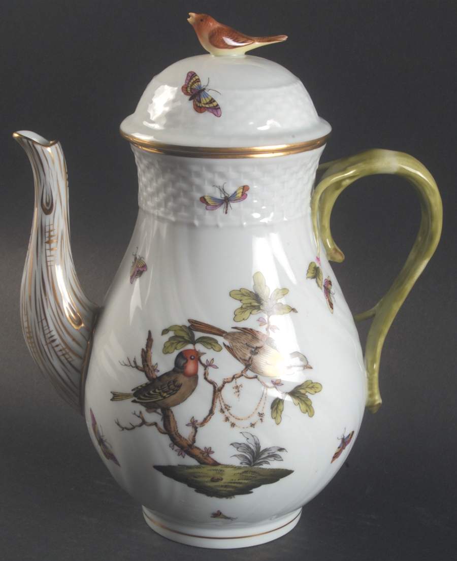 Rothschild Bird (RO) Coffee Pot & Lid by Herend-1