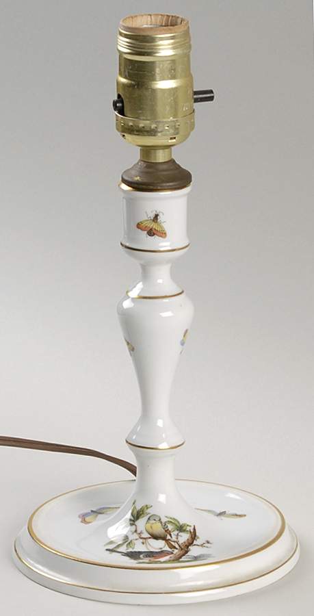 Rothschild Bird (RO) Electric 7" Candlestick Lamp by Herend-1