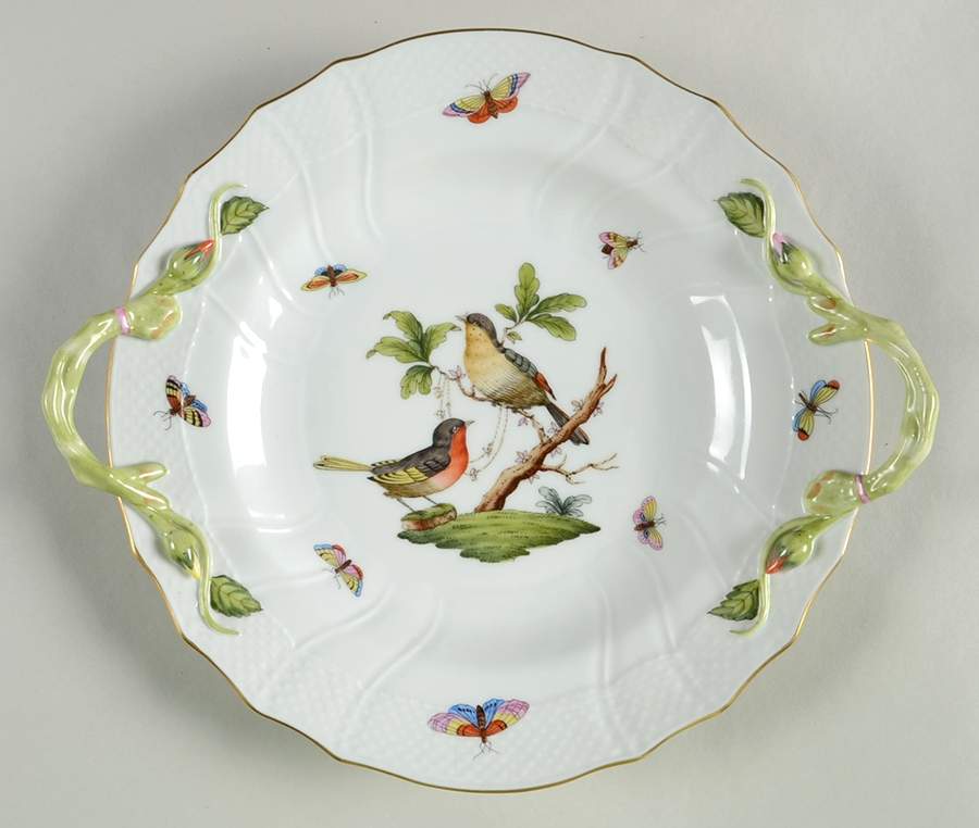 Rothschild Bird (RO) Handled Cake Plate by Herend-1