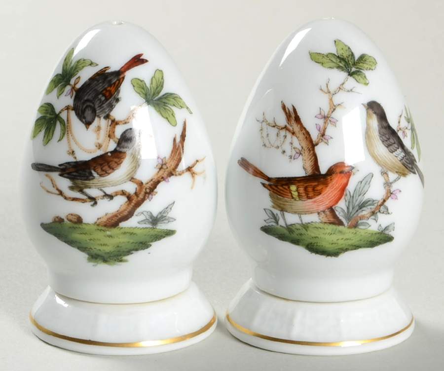 Rothschild Bird (RO) Salt & Pepper Set with Ceramic Stoppers by Herend-1