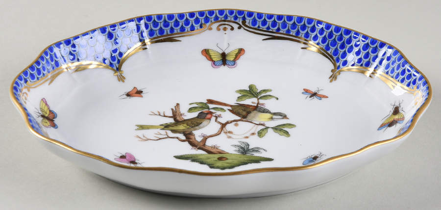 Rothschild Bird Blue Border (ROE ROEB) Relish by Herend-1