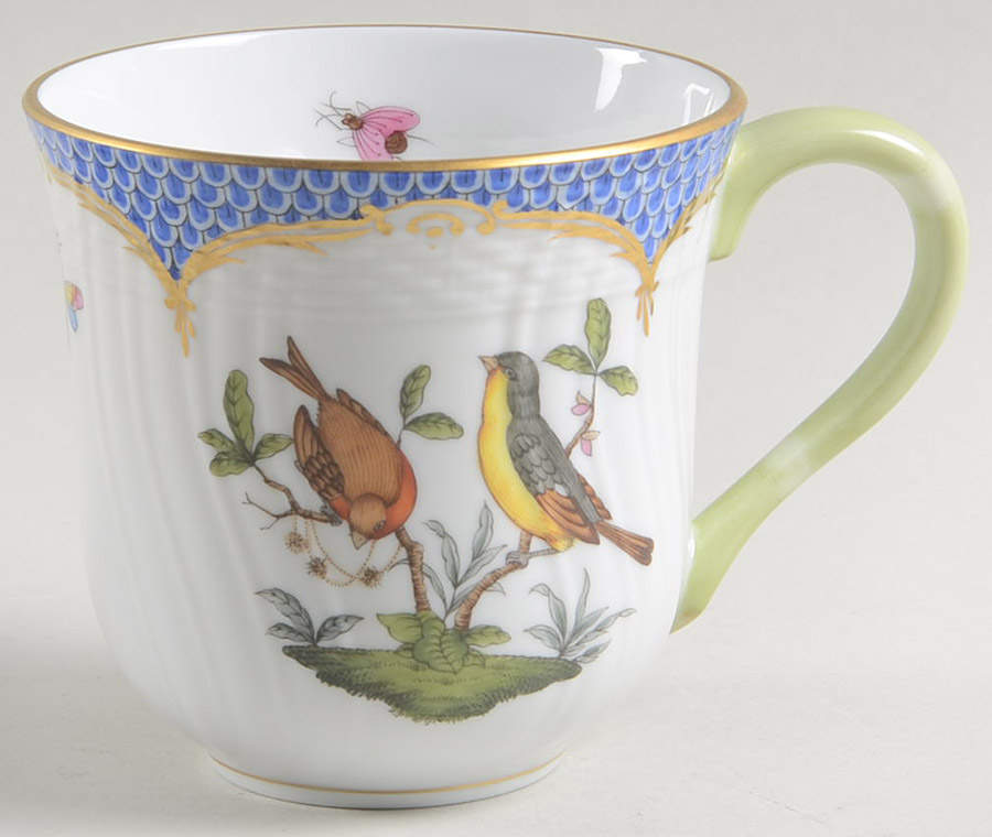 Rothschild Bird Blue Border (ROE ROEB) Mug by Herend-1
