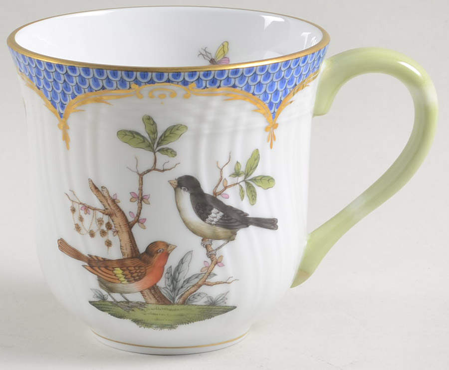 Rothschild Bird Blue Border (ROE ROEB) Mug by Herend-1