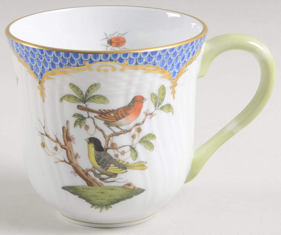 Rothschild Bird Blue Border (ROE ROEB) Mug by Herend-1