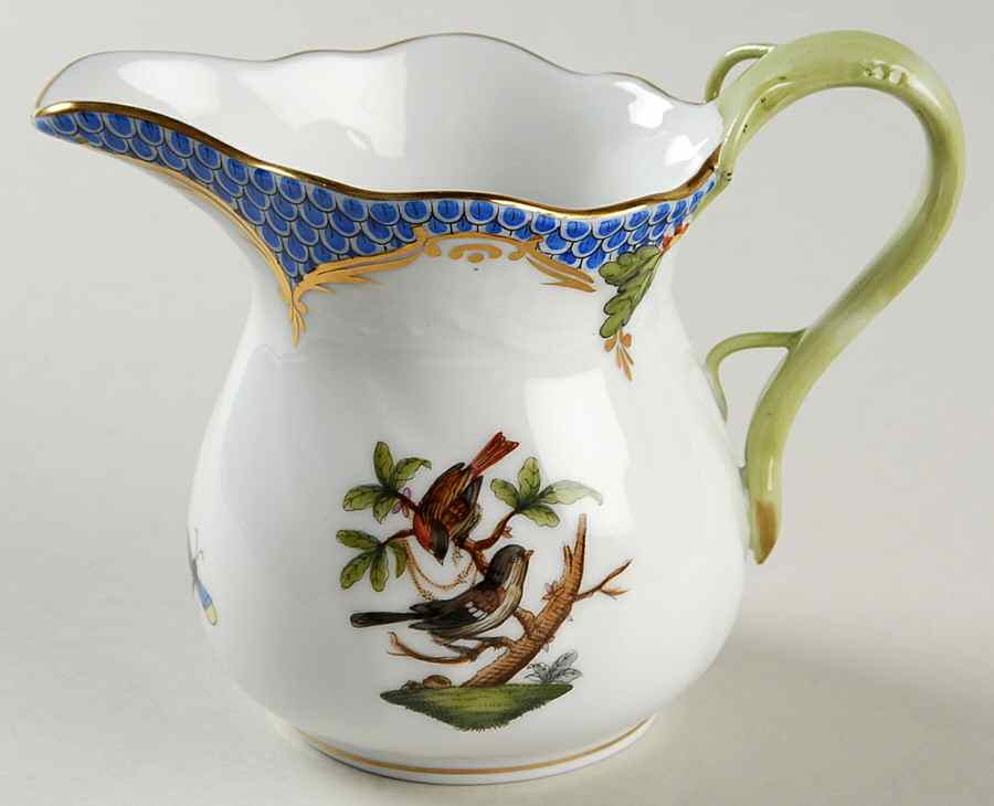 Rothschild Bird Blue Border (ROE ROEB) Creamer by Herend-1
