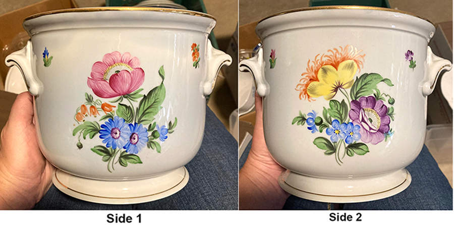 Saxonian Boquet (Bs) 6" Cachepot by Herend-1
