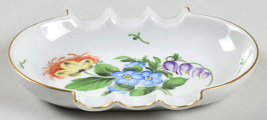 Saxonian Boquet (Bs) 5" Oval Ashtray by Herend-1