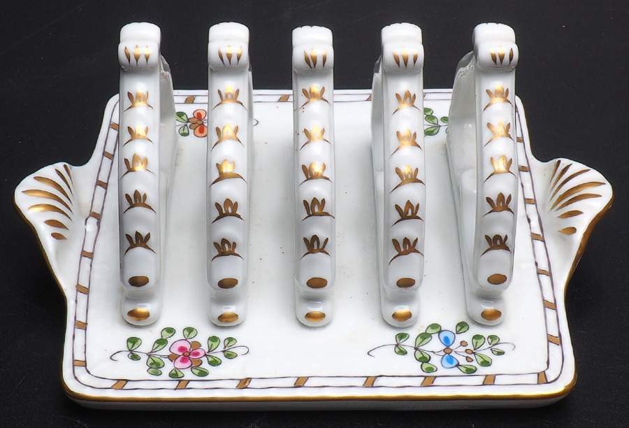 Waldstein Multicolor 4 Slice Toast Server by Herend-1