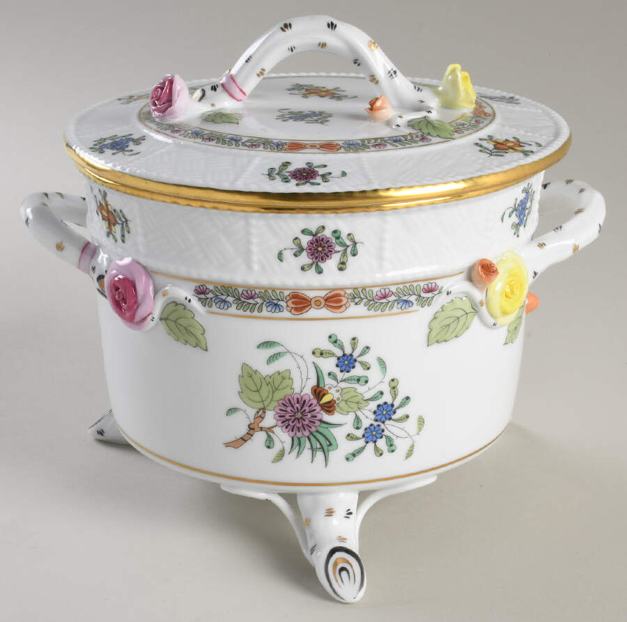 Windsor Garden (Fdm) Biscuit Box & Lid by Herend-1