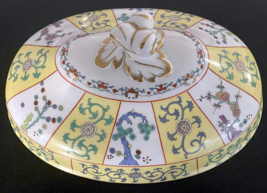 Yellow Dynasty (SJ) Lid for Oval Tureen by Herend-1
