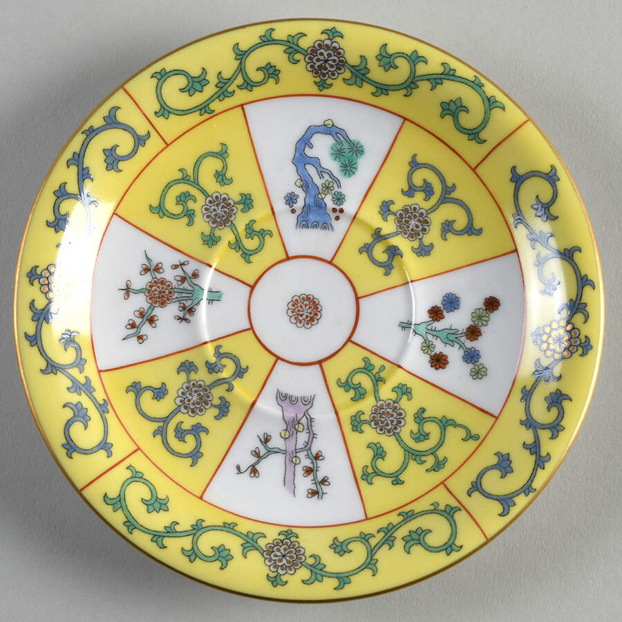 Yellow Dynasty (SJ) Saucer by Herend-1