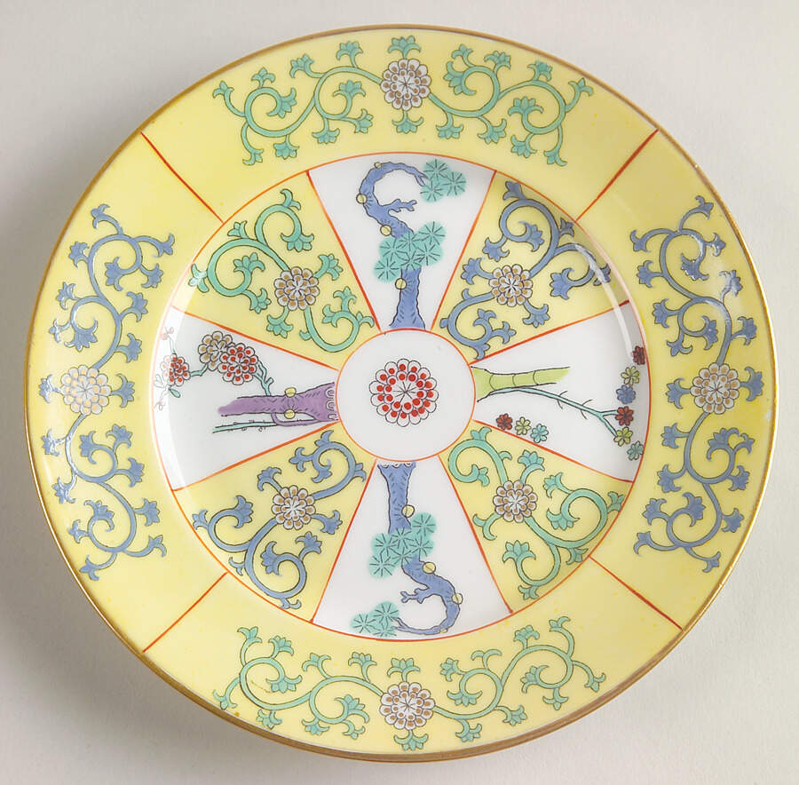 Yellow Dynasty (SJ) Bread & Butter Plate by Herend-1