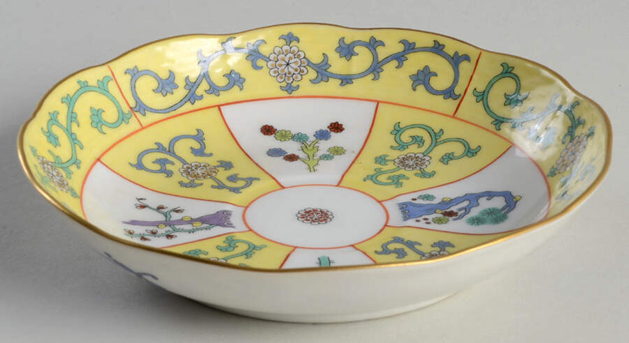 Yellow Dynasty (SJ) Saucer for Mocha Cup by Herend-1