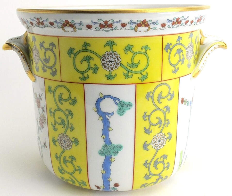 Yellow Dynasty (SJ) 6" Cachepot by Herend-1